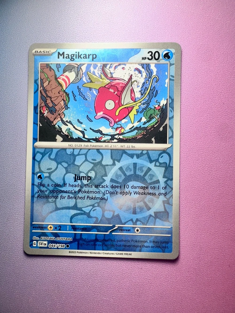 magikarp [reverse holo] - 044/198 — pokémon: scarlet & violet - base set